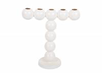 Lysestage Bubbles 10,5x26,5cm hvid