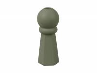 Lysestage Geo Crown Ø7cm grøn
