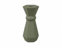 Lysestage Geo Queen Ø8cm grøn