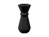 Lysestage Geo Queen Ø8cm sort