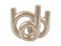 Lysestage Rings 12x20cm guld