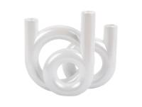 Lysestage Rings 12x20cm hvid