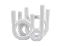 Lysestage Rings 13,5x32,5cm hvid