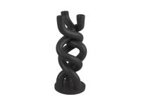 Lysestage Twisted Ø13cm kreamik sort