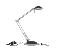 MAULbusiness LED skrivebordslampe med fod og klemme s&oslash;lv