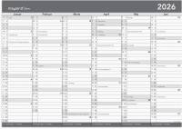 Mayland 2026 Basic kontorkalender A2 whiteboard 26268800