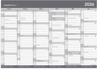 Mayland 2026 Basic kontorkalender A4 26268000
