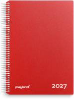 Mayland 2027 Timekalender PP-plast rød 27218010