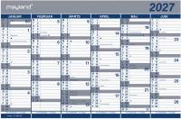 Mayland 2027 dobbelt halvårskalender 44x29 cm 27063000