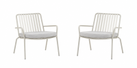 Mykonos haves&aelig;t med to loungestole og hynder beige