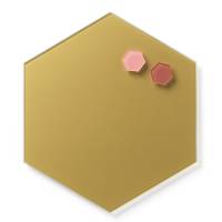 Naga Hexagonal glastavle 21x24cm guld