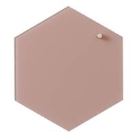 Naga Hexagonal glastavle 21x24cm rosa