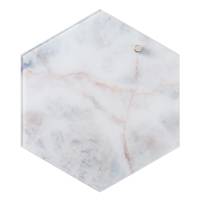Naga Hexagonal glastavle 21x24cm rosa marmor