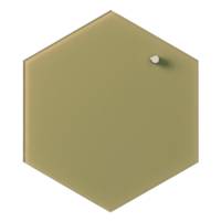 Naga Hexagonal glastavle 21x24cm urte grøn