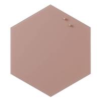 Naga Hexagonal glastavle 42x48,5cm rosa