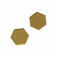 Naga Nord super stærke magneter Hexagonal 2,5x2,8cm guld, pakke med 2 stk