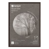 Naga fotoramme 42x59,4cm A2 med ramme i massivt m&oslash;rkt egetr&aelig;