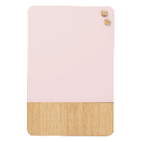 Naga magnetisk tavle med glas og egefiner 40x60cm rosa | Outlet