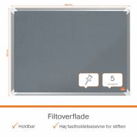 Nobo opslagstavle Premium Plus ECO filt 60x45 gr&aring;