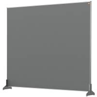 Nobo Pro bordafskærmning 120x100cm med grå filtoverflade