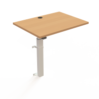 ConSet One væghængt hæve-sænkebord 80x60cm bøg med hvidt stel