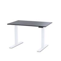 Office hæve sænkebord Corporate 80x120 cm, hvidt alu stel - Antracit bordplade