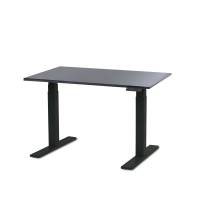 Office hæve sænkebord Corporate 80x120 cm, sort alu stel - Antracit bordplade