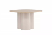 Olivia sofabord med hvidpudset bordplade &Oslash;80cm beige | Outlet
