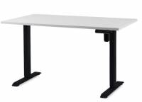 Operator II elektrisk h&aelig;ve s&aelig;nkebord 140x70 cm, sort stel hvid bordplade