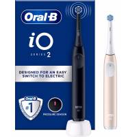 Oral-B iO Series 2 Duo Elektrisk tandb&oslash;rste 2 stk. Nattesort/Pink