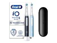 Oral-B iO Series 3 Duo Elektrisk Tandb&oslash;rste Sort Bl&aring;