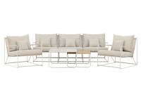 Palazzo sofasæt med sofa, 2 stole og bord beige