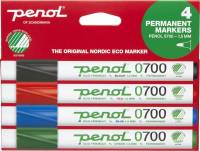 Penol marker 0700 1,5mm rund spids, sæt med 4 stk
