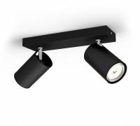 Philips KOSIPO loft og vægspot 2xNW 230V sort