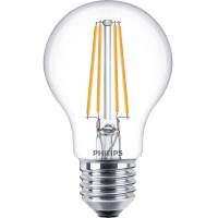 Philips LED Filament pære 60W A60 E27 klar, 3 stk