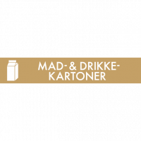 Piktogram 16x3cm magnetisk og vaskbar brun MAD- & DRIKKEKARTONER