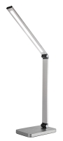 Platinet Skrivebordslampe 10W alu tr&aring;dl&oslash;s opladning, s&oslash;lv