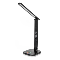 Platinet Skrivebordslampe LED RGB tr&aring;dl&oslash;s opladning, sort