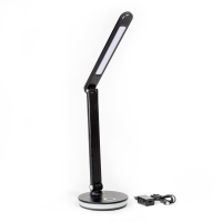 Platinet Skrivebordslampe RGB 12W med opladningsport, sort