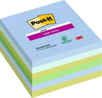 Post-it Oasis Super Sticky Notes 101x101 linieret i pastel farver