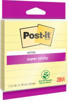 Post-it Super Sticky Large Notes linieret 101x101mm gul