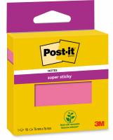 Post-it Super Sticky Notes blokke 76x76mm pink