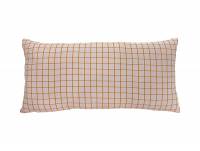 Pude Cushion Cuadro 25x6cm lyserød og orange