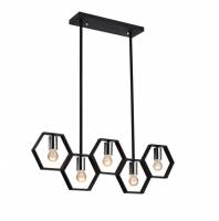Queen B loftlampe 260x42 cm i sort stål