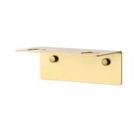 Sæbeholder til 2 flasker vægophæng i messinglook rustfrit stål