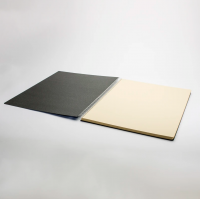 Scrapbog udklipsbog fiberpap A3 med 50 gule blade sort