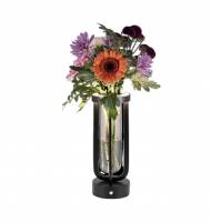Securit FLORENCE LED bordlampe/vase genopladelig sort