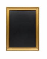 Securit Gold Chalkboard sort kridttavle 73x97cm med guldramme