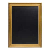 Securit Gold Chalkboard sort kridttavle 63x83cm med guldramme