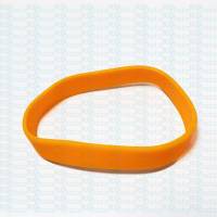 Silicone armbånd Ø65mm uden tryk orange